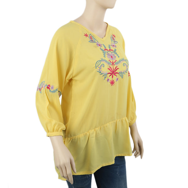Women's Western Top-01 - Yellow, Women T-Shirts & Tops, Chase Value, Chase Value