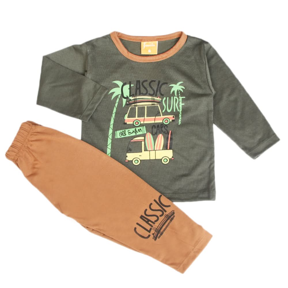 Boys Full Sleeves Suit - Green, Boys Sets & Suits, Chase Value, Chase Value