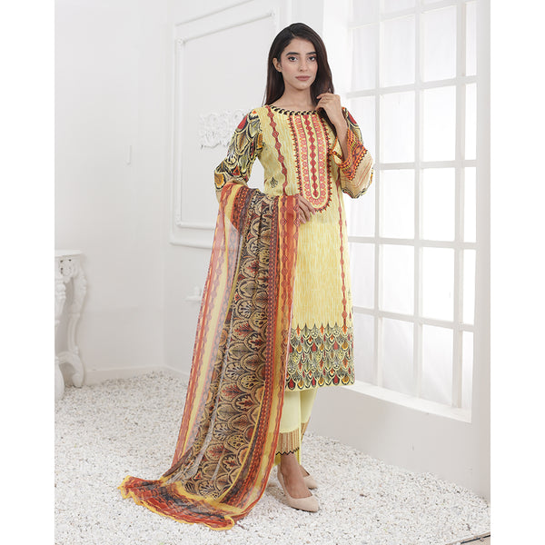 Eminent Digital Embroidered Un-Stitched 3 pcs suit - 2, Women, 3Pcs Shalwar Suit, Eminent, Chase Value