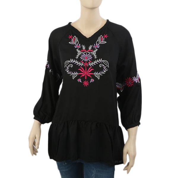 Women's Western Top-01 - Black, Women T-Shirts & Tops, Chase Value, Chase Value