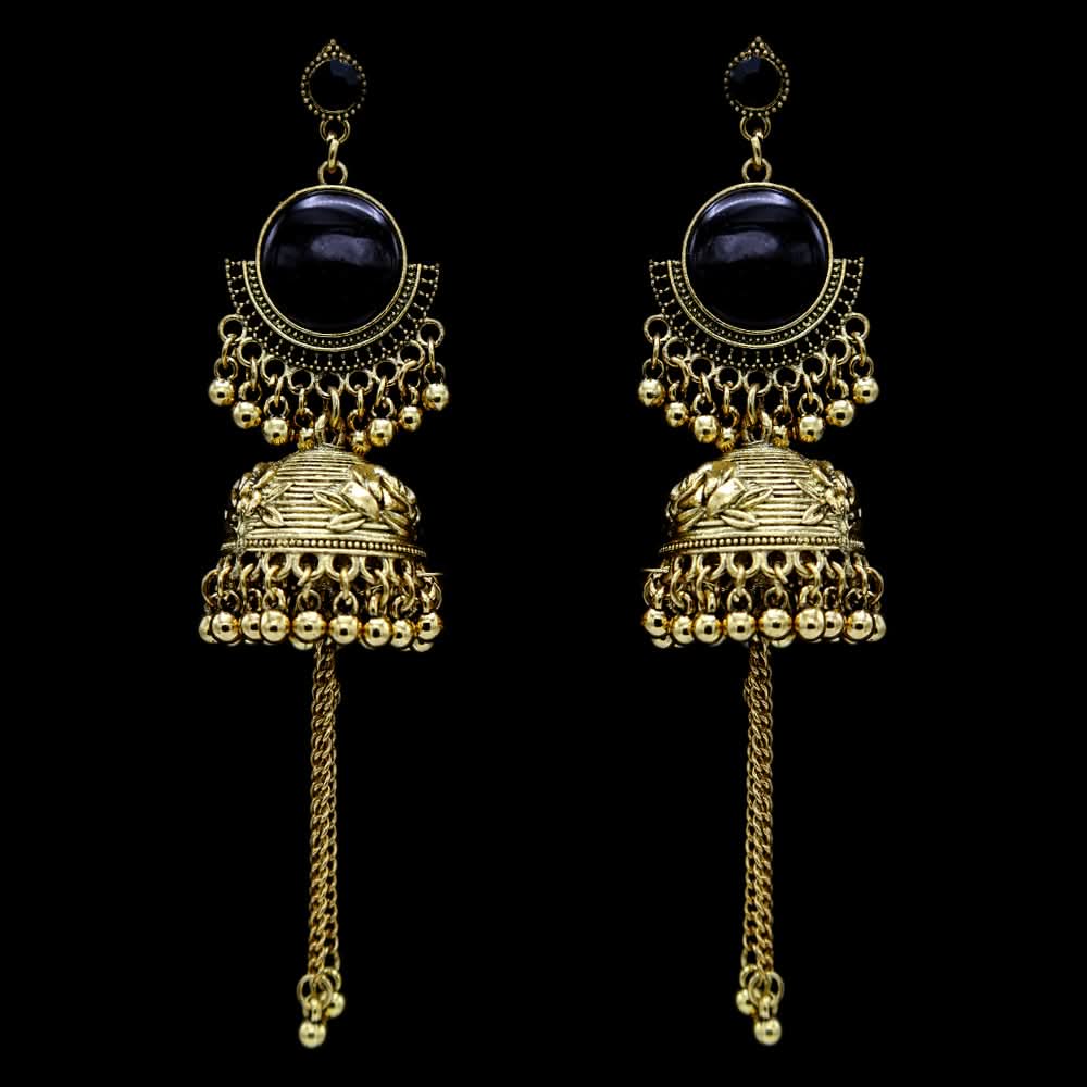 Women's Jhumki - Black, Women, Earrings & Tops, Chase Value, Chase Value