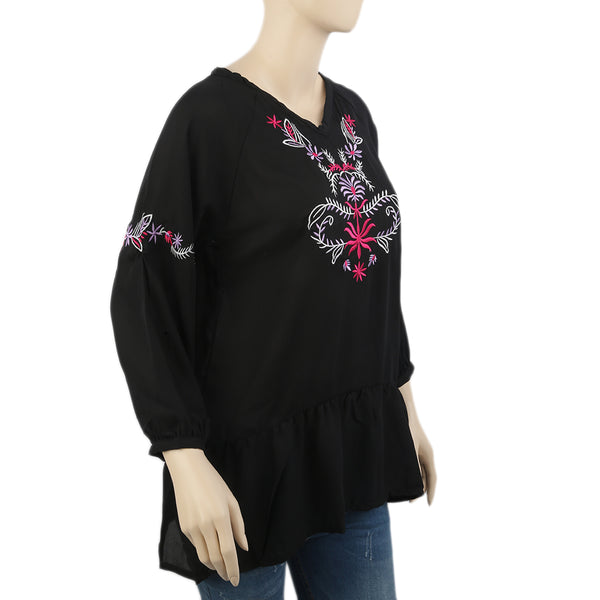 Women's Western Top-01 - Black, Women T-Shirts & Tops, Chase Value, Chase Value