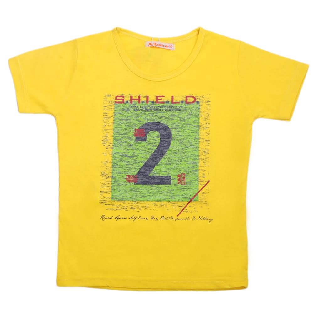 Boys Half Sleeves T-Shirt - Yellow, Kids, Boys T-Shirts, Chase Value, Chase Value