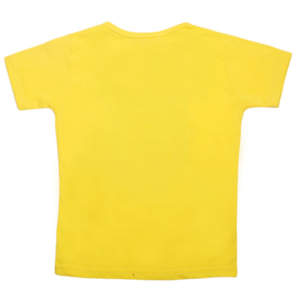 Boys Half Sleeves T-Shirt - Yellow, Kids, Boys T-Shirts, Chase Value, Chase Value