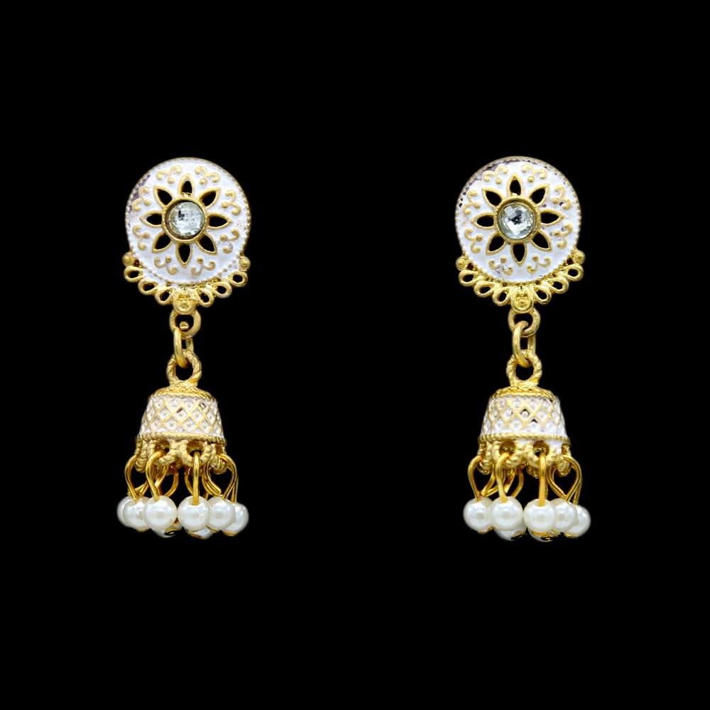 Women's Jhumki - White, Women, Earrings & Tops, Chase Value, Chase Value