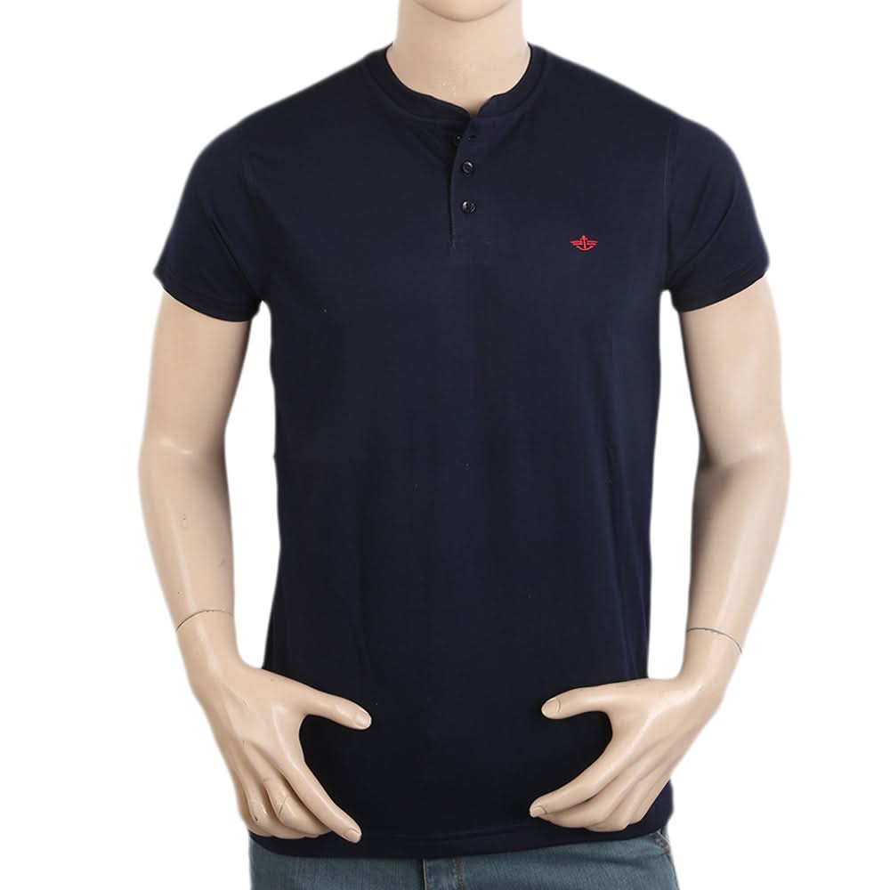 Men's Half Sleeves T-Shirt - Navy Blue, Men, T-Shirts And Polos, Chase Value, Chase Value