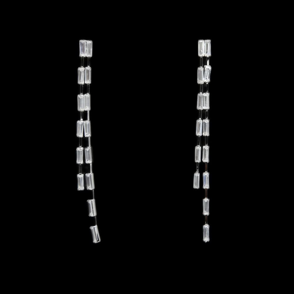 Women's Zircon Earring - Silver, Women, Earrings & Tops, Chase Value, Chase Value