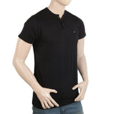 Men's Half Sleeves V Neck T-Shirt - Black, Men, T-Shirts And Polos, Chase Value, Chase Value