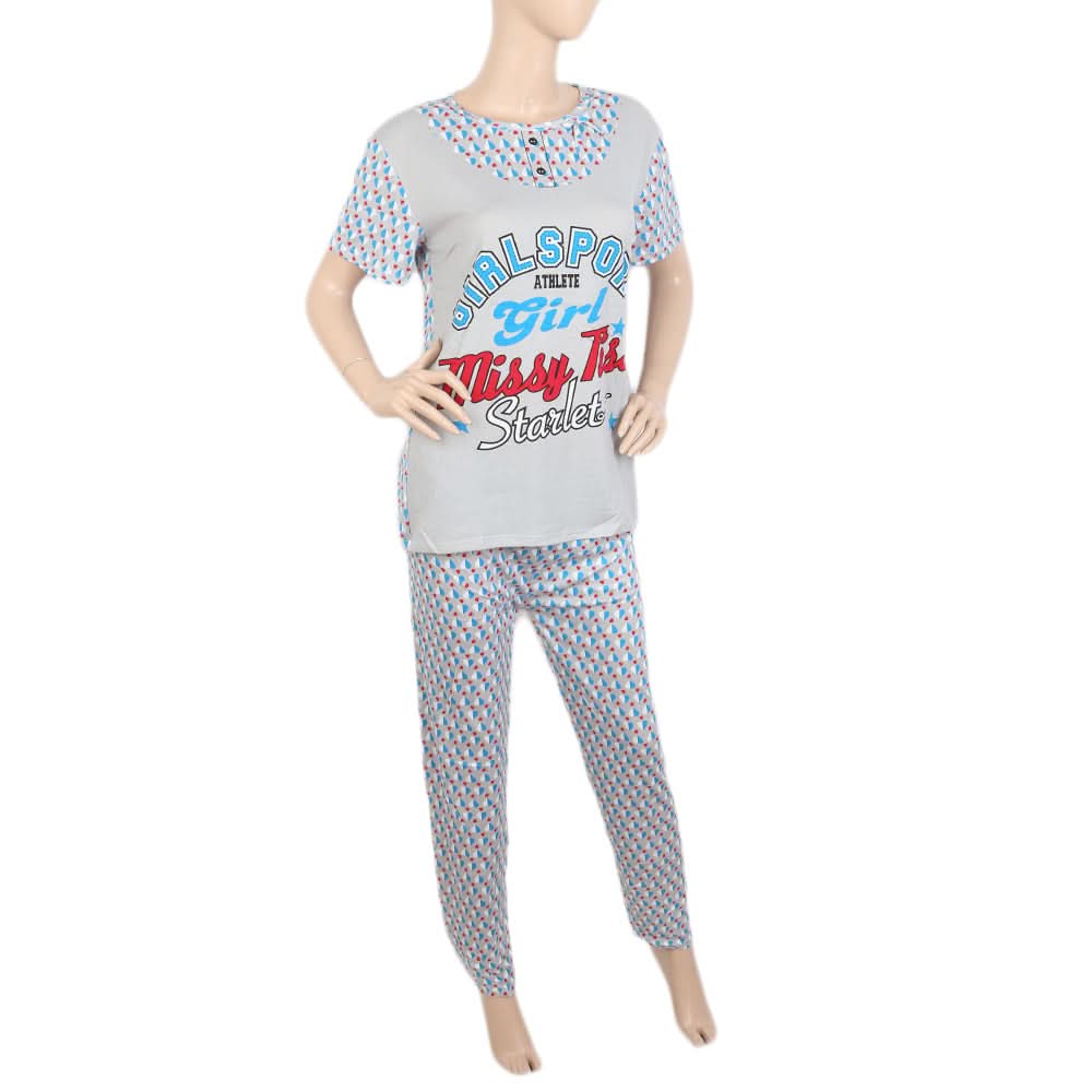 Women's Night Suit - Light Grey, Women, Night Suit, Chase Value, Chase Value
