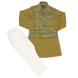 Boys WaistCoat Shalwar Suit - Green, Kids, Boys Shalwar Kameez, Chase Value, Chase Value