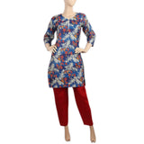 Women's Printed Lawn 2Pcs Stitched Suit - Red, Women, Shalwar Suits, Chase Value, Chase Value