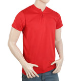 Men's Half Sleeves V Neck T-Shirt - Red, Men, T-Shirts And Polos, Chase Value, Chase Value