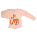 Girls Full Sleeves Jersey T-Shirt - Peach, Kids, Girls T-Shirts, Chase Value, Chase Value