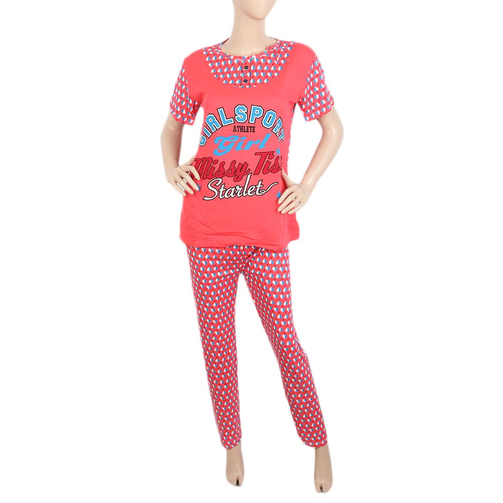 Women's Night Suit - Dark Pink, Women, Night Suit, Chase Value, Chase Value