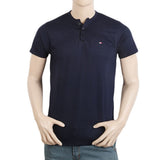 Men's Half Sleeves V Neck T-Shirt - Navy Blue, Men, T-Shirts And Polos, Chase Value, Chase Value