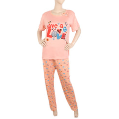 Women's Night Suit - Peach, Women, Night Suit, Chase Value, Chase Value
