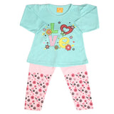 Girls Full Sleeves Suit - Cyan, Girls Suits, Chase Value, Chase Value