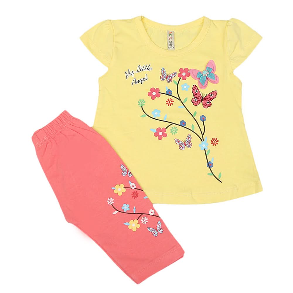 Girls Lycra Suit - Yellow, Kids, Girls Sets And Suits, Chase Value, Chase Value