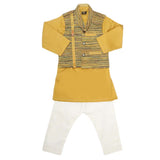 Boys Waistcoat Shalwar Suit - Mustard, Kids, Boys Shalwar Kameez, Chase Value, Chase Value