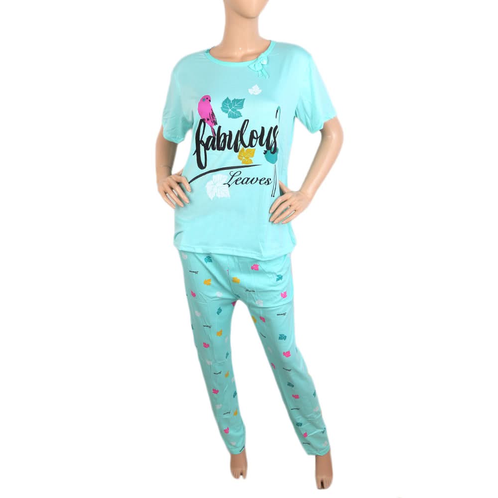 Women's Night Suit - Cyan, Women, Night Suit, Chase Value, Chase Value