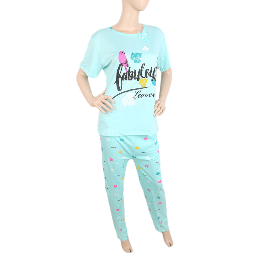 Women's Night Suit - Cyan, Women, Night Suit, Chase Value, Chase Value