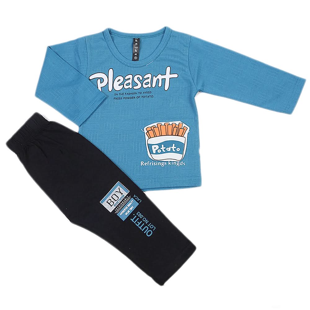 Boys Full Sleeves Suit   44111 - Steel Blue, Kids, Boys Sets And Suits, Chase Value, Chase Value