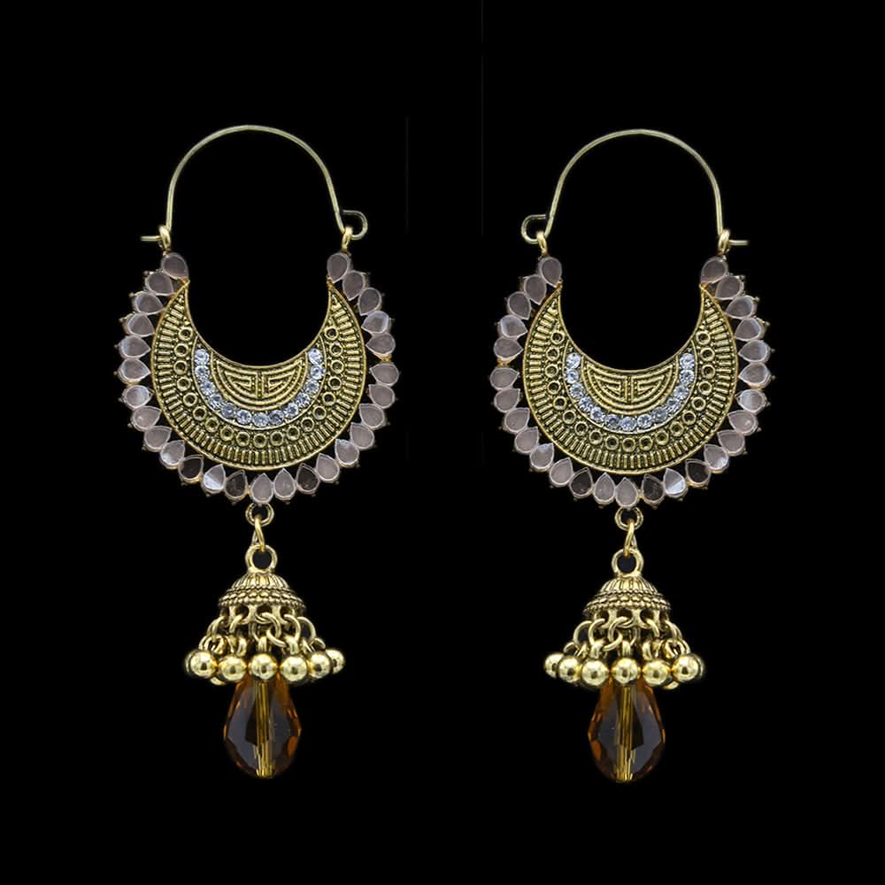Women's Earring - Mustard-Golden, Women, Earrings & Tops, Chase Value, Chase Value