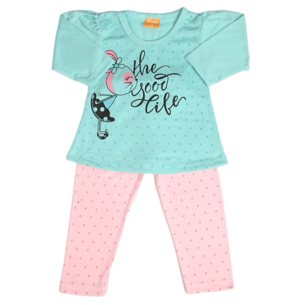 Girls Full Sleeves Suit - Sea Green, Girls Suits, Chase Value, Chase Value