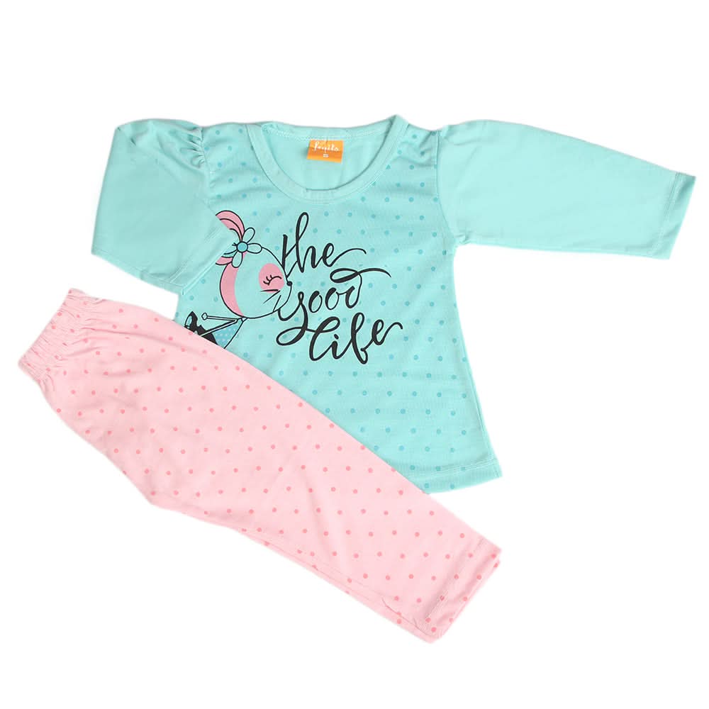 Girls Full Sleeves Suit - Sea Green, Girls Suits, Chase Value, Chase Value