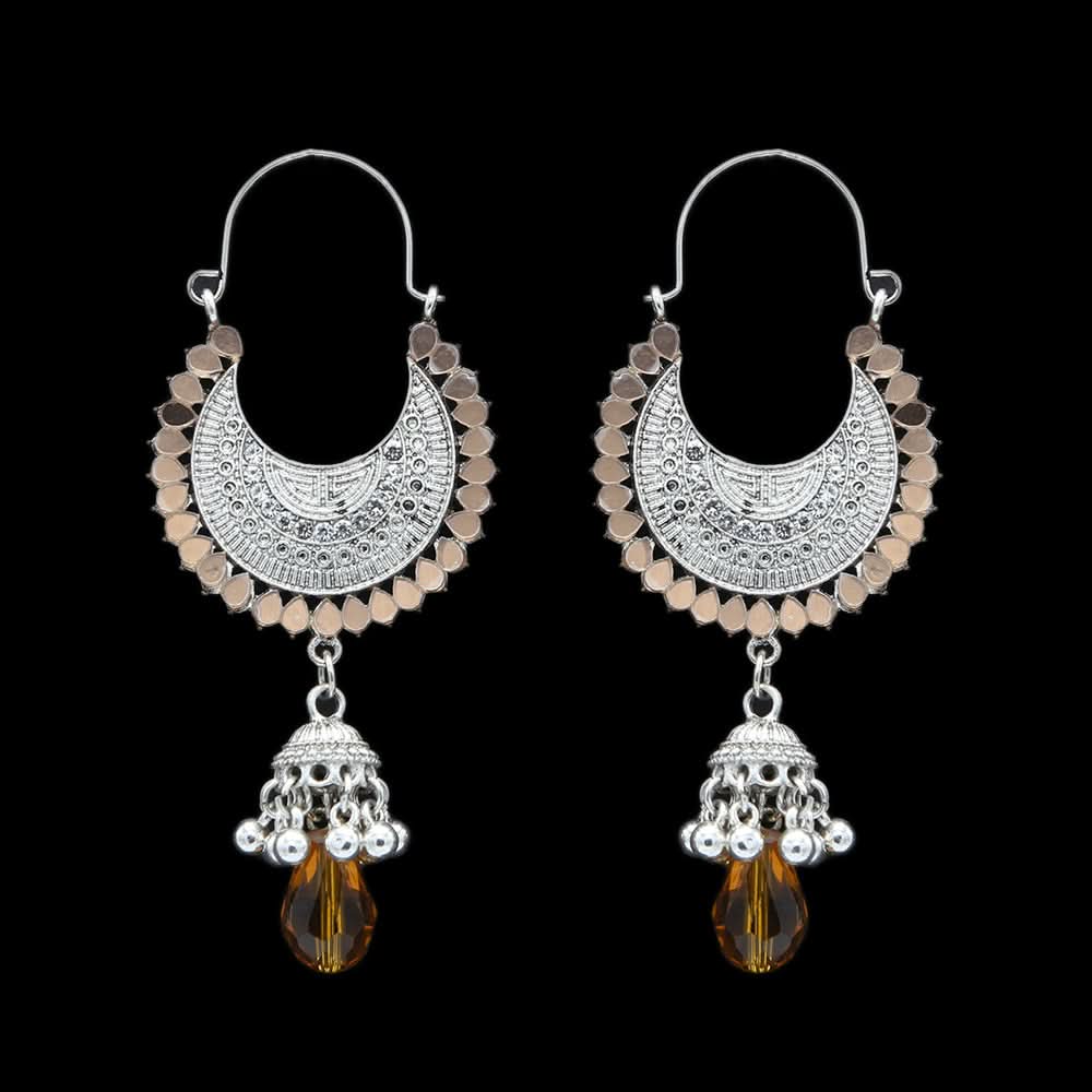 Women's Earring - Silver-Mustard, Women, Earrings & Tops, Chase Value, Chase Value
