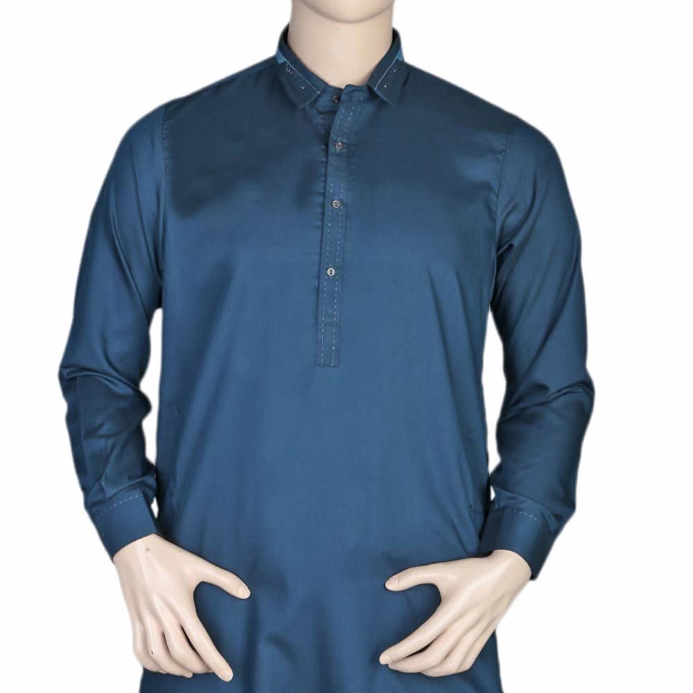 Fancy Shalwar Suit For Men - Steel Blue, Men, Shalwar Kameez, Chase Value, Chase Value