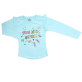 Girls Full Sleeves Jersey T-Shirt - Light Blue, Kids, Girls T-Shirts, Chase Value, Chase Value