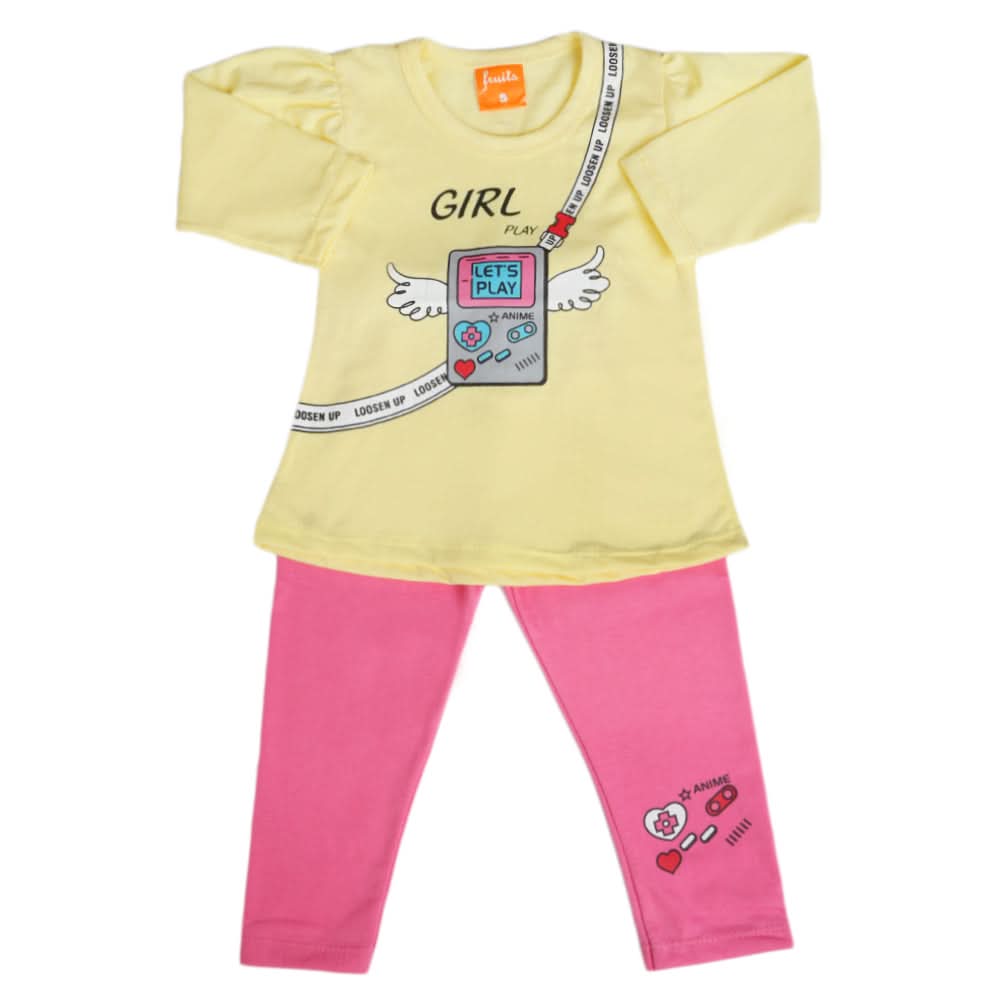 Girls Full Sleeves Suit - Lemon, Girls Suits, Chase Value, Chase Value