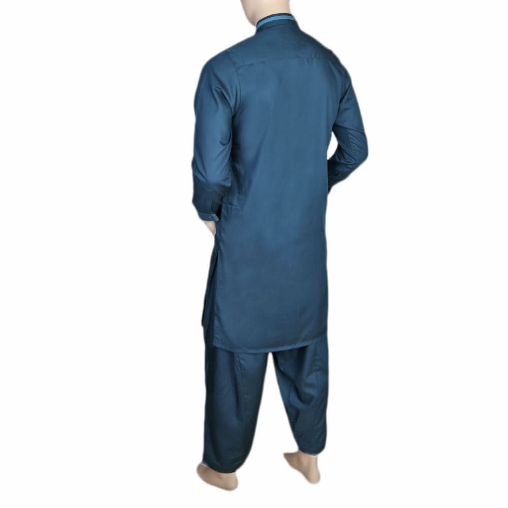 Fancy Shalwar Suit For Men - Steel Blue, Men, Shalwar Kameez, Chase Value, Chase Value