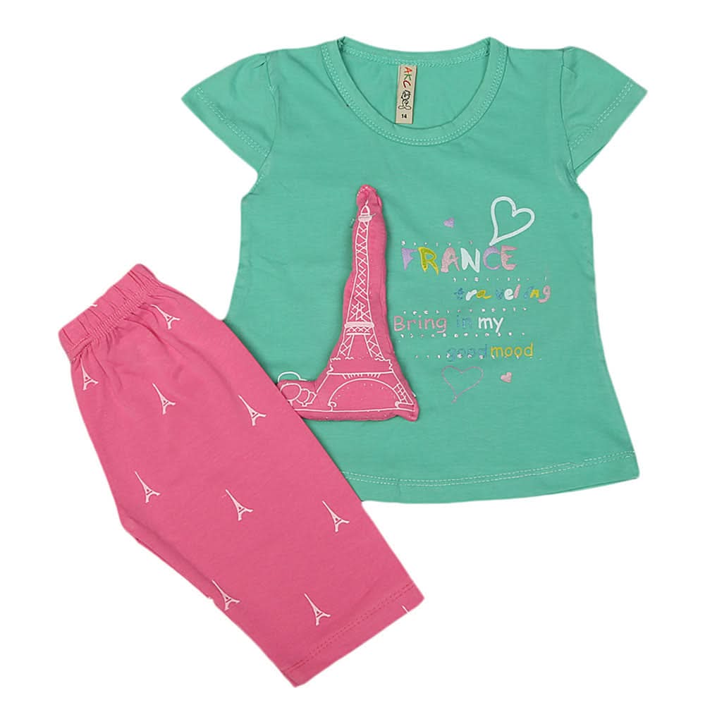 Girls Lycra Suit - Sea Green, Kids, Girls Sets And Suits, Chase Value, Chase Value