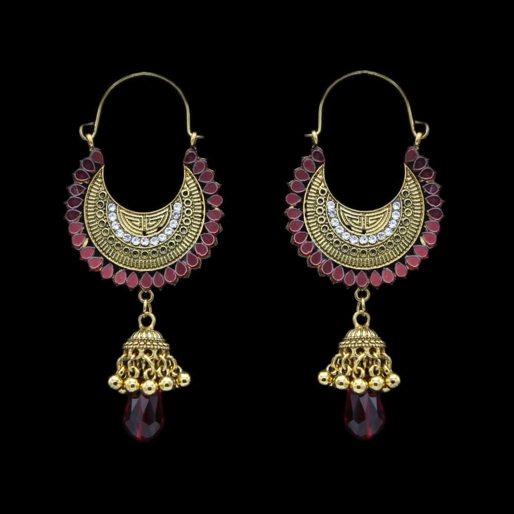 Women's Earring - Golden-Red, Women, Earrings & Tops, Chase Value, Chase Value