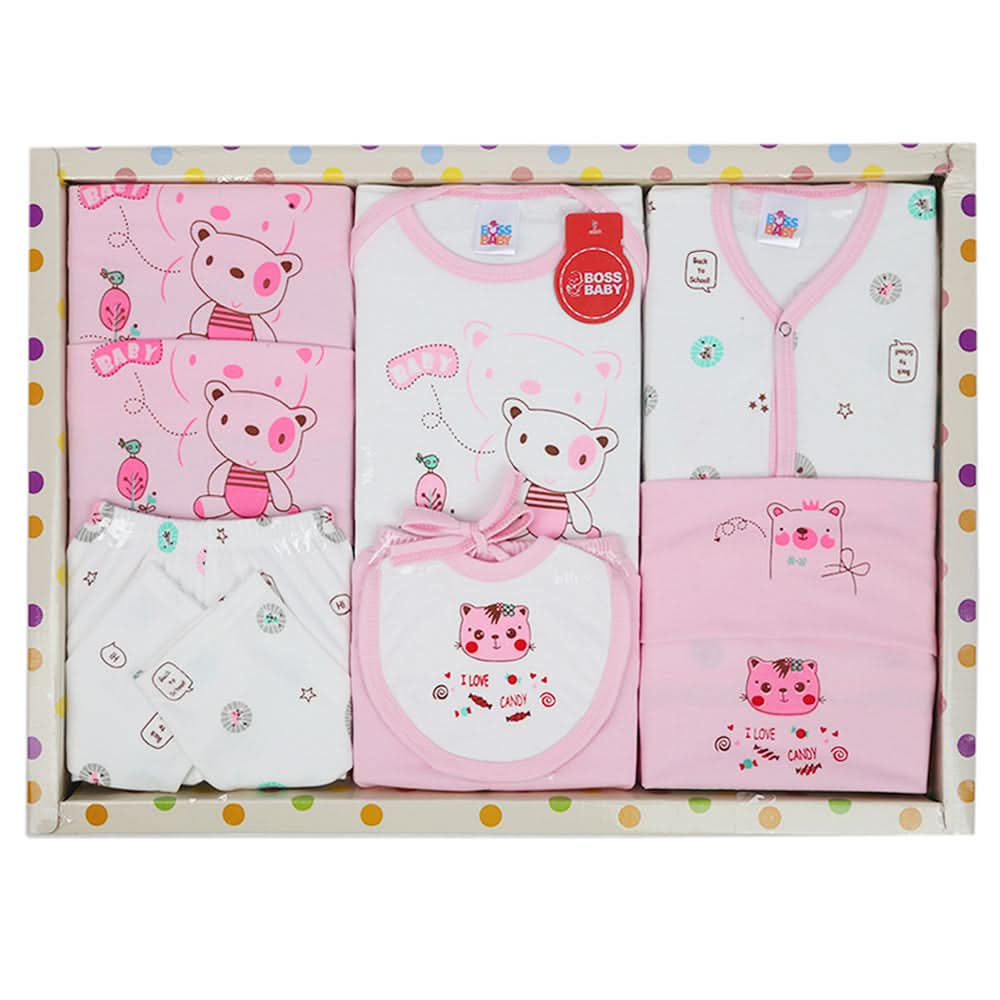 Newborn Gift Set 10Pcs - Pink, Kids, Newborn Boys Sets And Suits, Chase Value, Chase Value