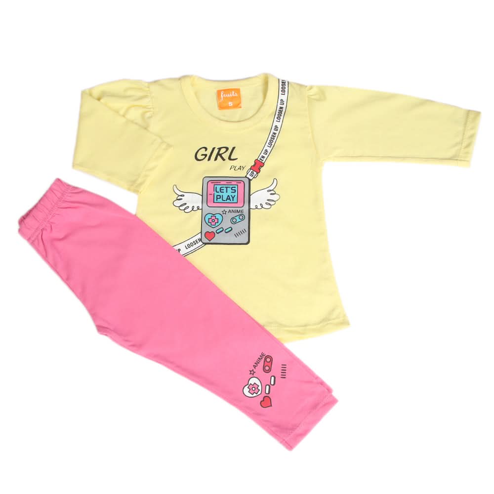 Girls Full Sleeves Suit - Lemon, Girls Suits, Chase Value, Chase Value