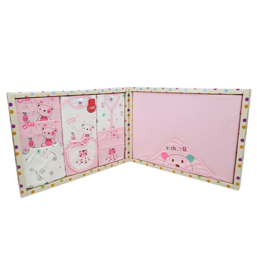 Newborn Gift Set 10Pcs - Pink, Kids, Newborn Boys Sets And Suits, Chase Value, Chase Value
