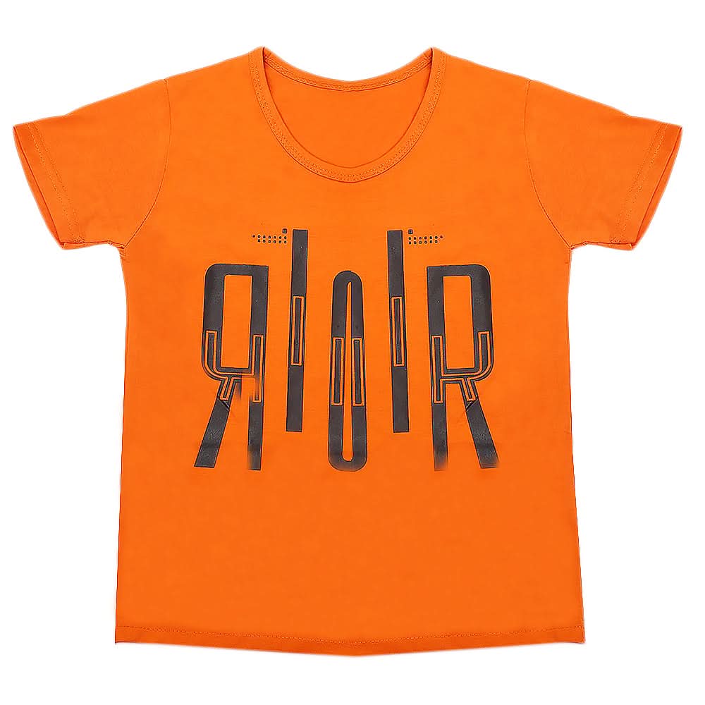 Boys Half Sleeves T-Shirt - Orange, Kids, Boys T-Shirts, Chase Value, Chase Value