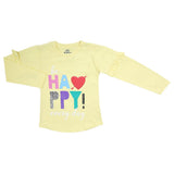 Girls Full Sleeves Jersey T-Shirt - Yellow, Kids, Girls T-Shirts, Chase Value, Chase Value
