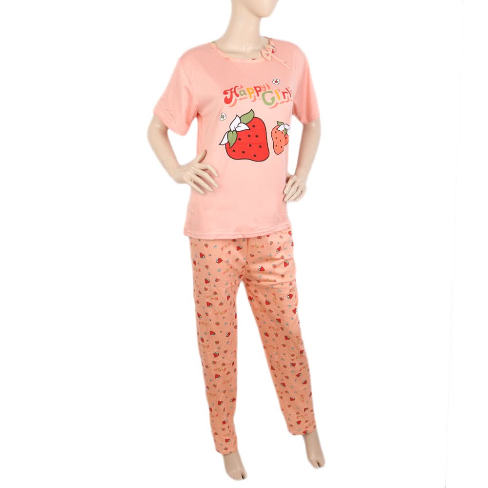 Women's Night Suit - Peach, Women, Night Suit, Chase Value, Chase Value