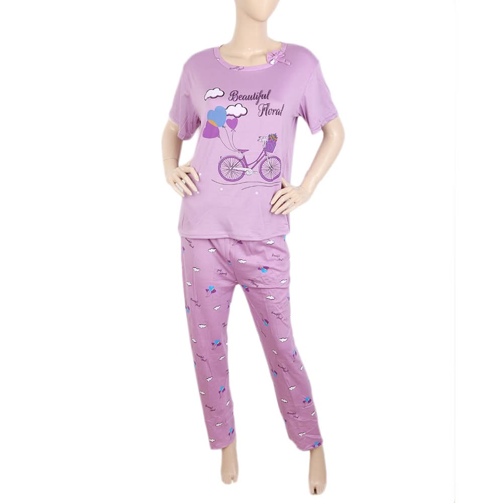 Women's Night Suit - Purple, Women, Night Suit, Chase Value, Chase Value