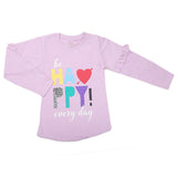 Girls Full Sleeves Jersey T-Shirt - Purple, Kids, Girls T-Shirts, Chase Value, Chase Value
