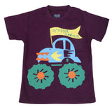 Boys Round Neck Half Sleeves T-Shirt - Purple, Kids, Boys T-Shirts, Chase Value, Chase Value
