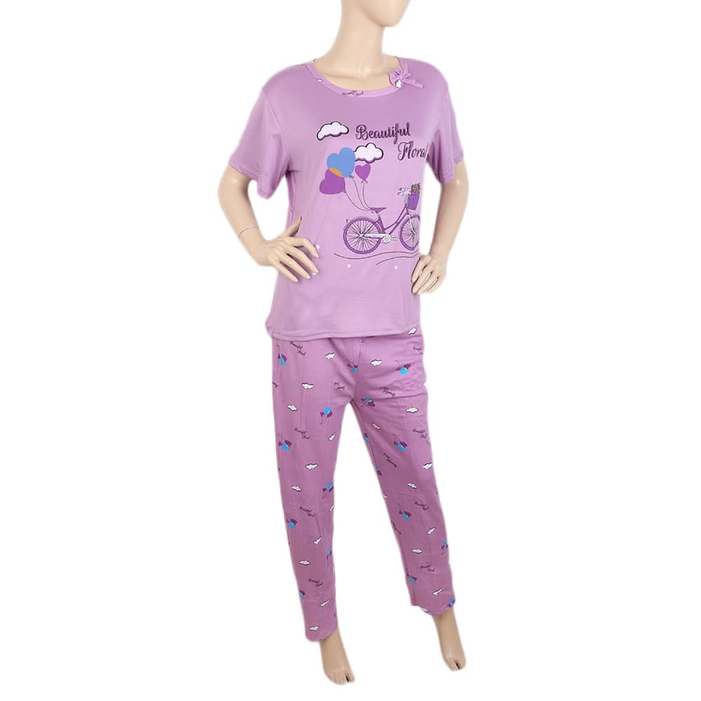 Women's Night Suit - Purple, Women, Night Suit, Chase Value, Chase Value