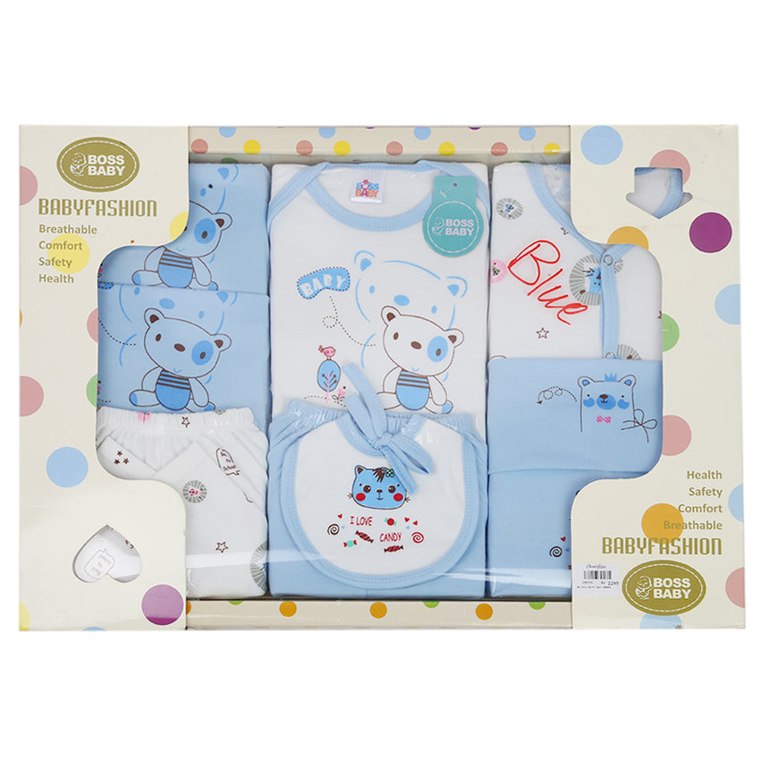Newborn Gift Set 10Pcs - Blue, Kids, New Born Boys Sets And Suits, Chase Value, Chase Value