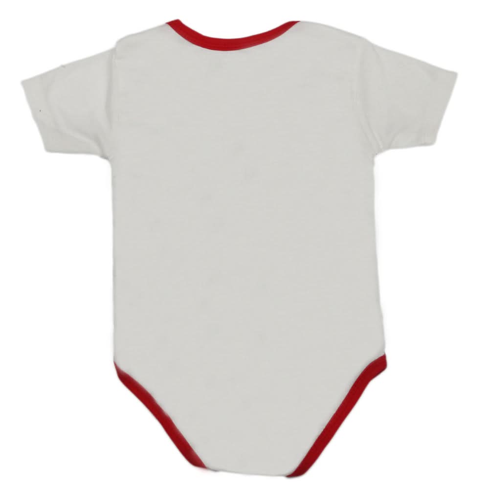 Newborn Boys Short Leg Romper - White, Kids, Newborn Boys Rompers, Chase Value, Chase Value