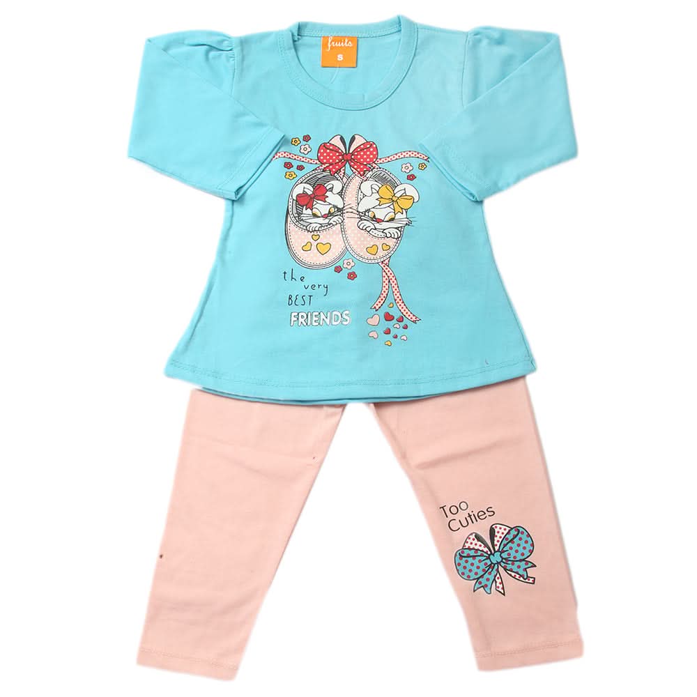Girls Full Sleeves Suit - Sea Green, Girls Suits, Chase Value, Chase Value