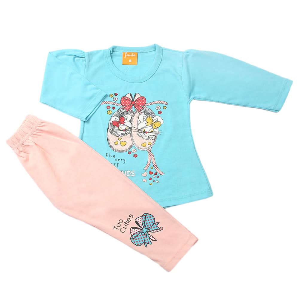 Girls Full Sleeves Suit - Sea Green, Girls Suits, Chase Value, Chase Value